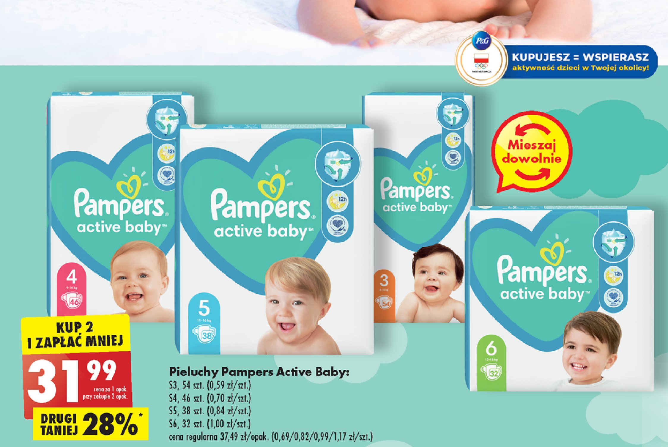 pampers pieluchy new baby 1 43 szt.