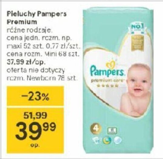 pampers sensitive pieluchy 0