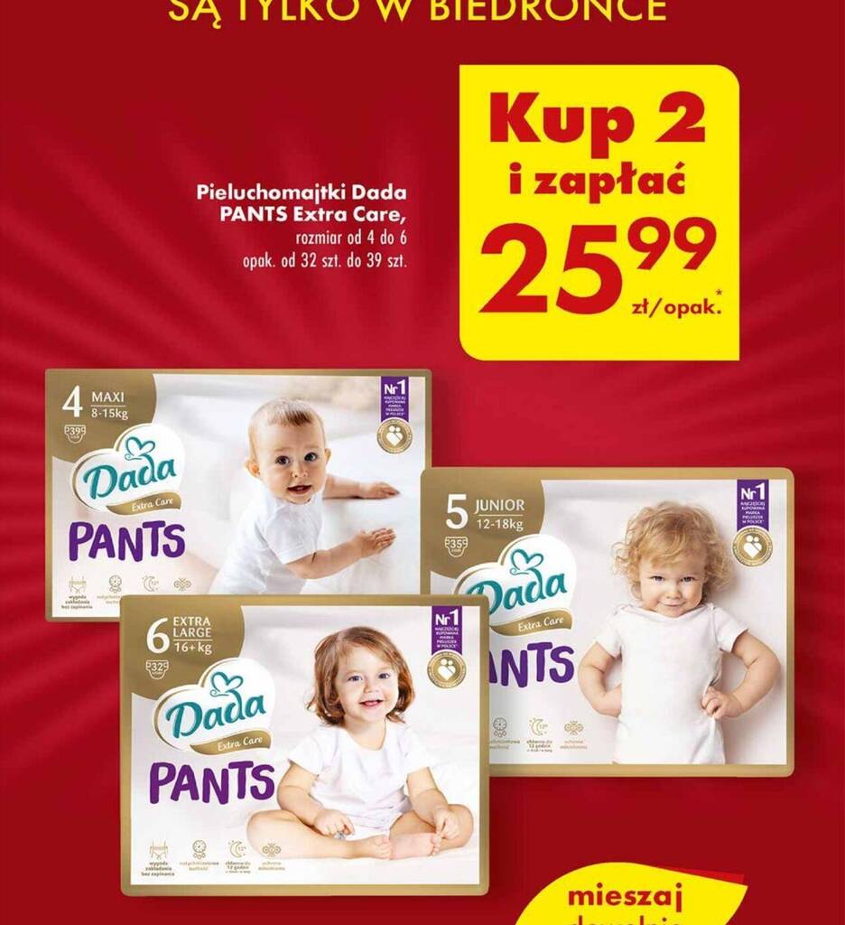 pampers przedział wagowy