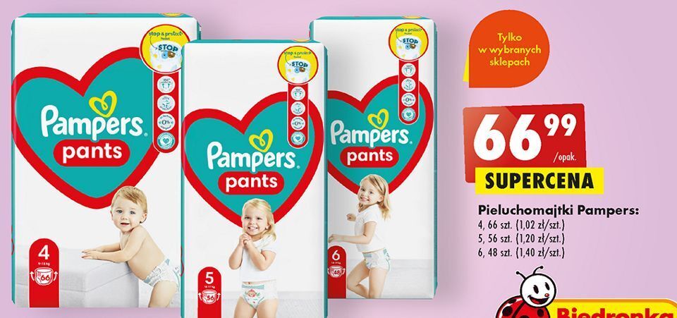 rozmiary pieluch pampers