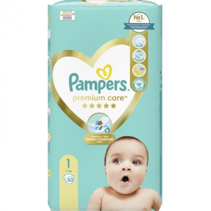 pampers premium care 1 rozpakowane