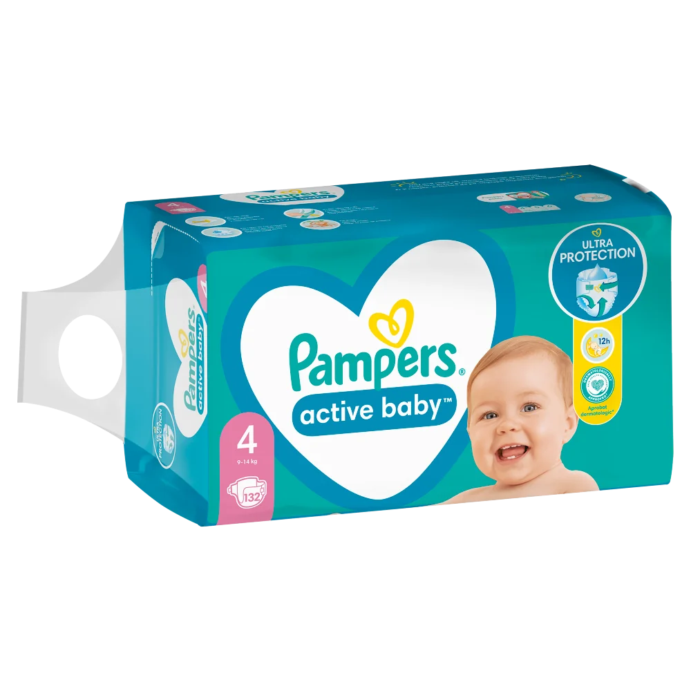 pieluchy pampers active baby-dry 4+