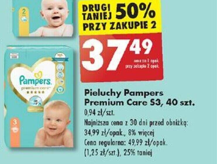 pampers premium care 1 rozpakowane