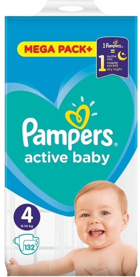 pampers active baby-dry pieluchy 3 midi