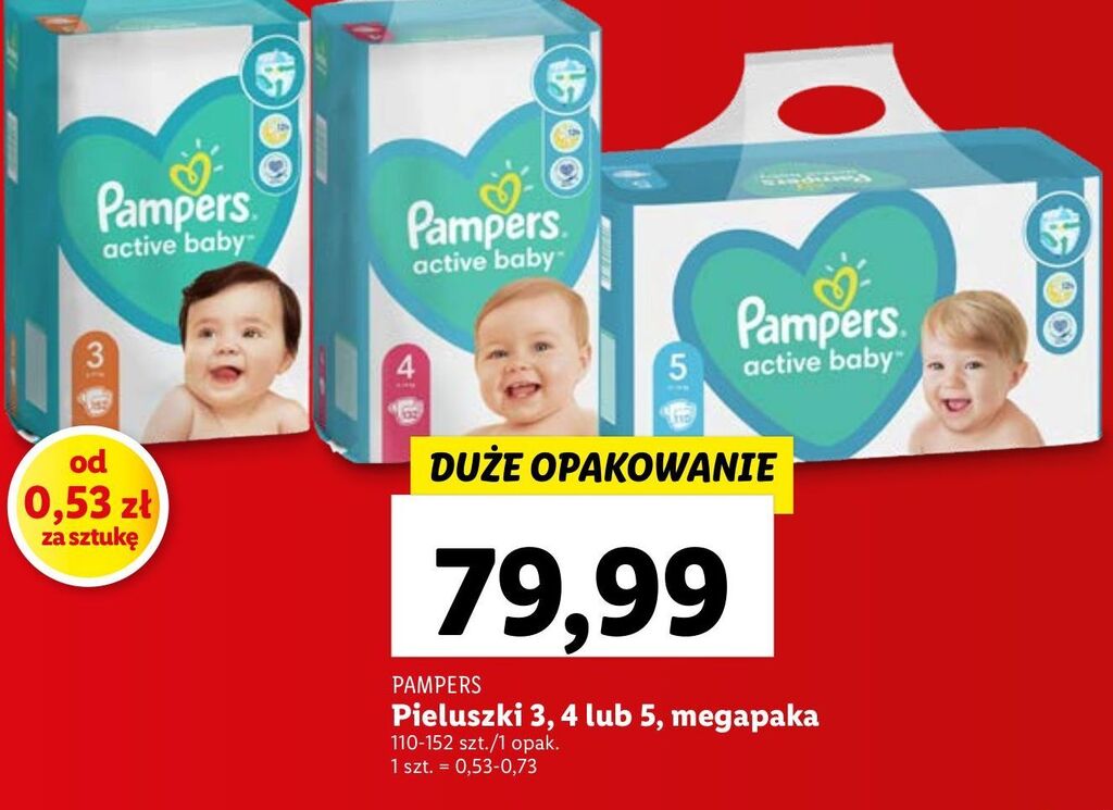 pampers active baby-dry 3 midi 74szt