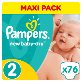 pampers 2 new baby dry 72sz