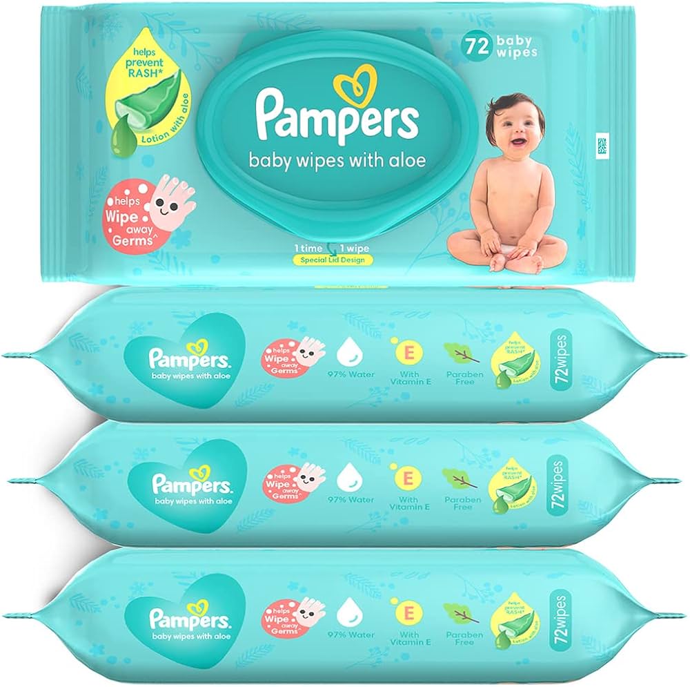 chusteczki nawilżane w pudełku pampers