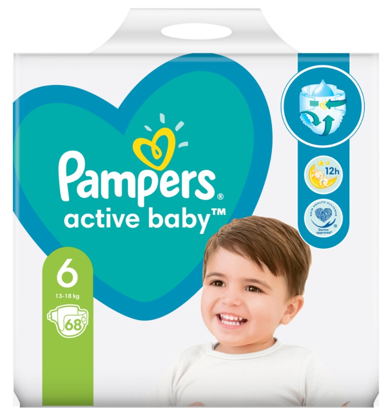 pampers active baby-dry pieluszki 3 150