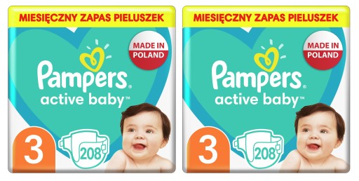 pampers active baby dry pieluchy rozmiar 3 midi 68 szt