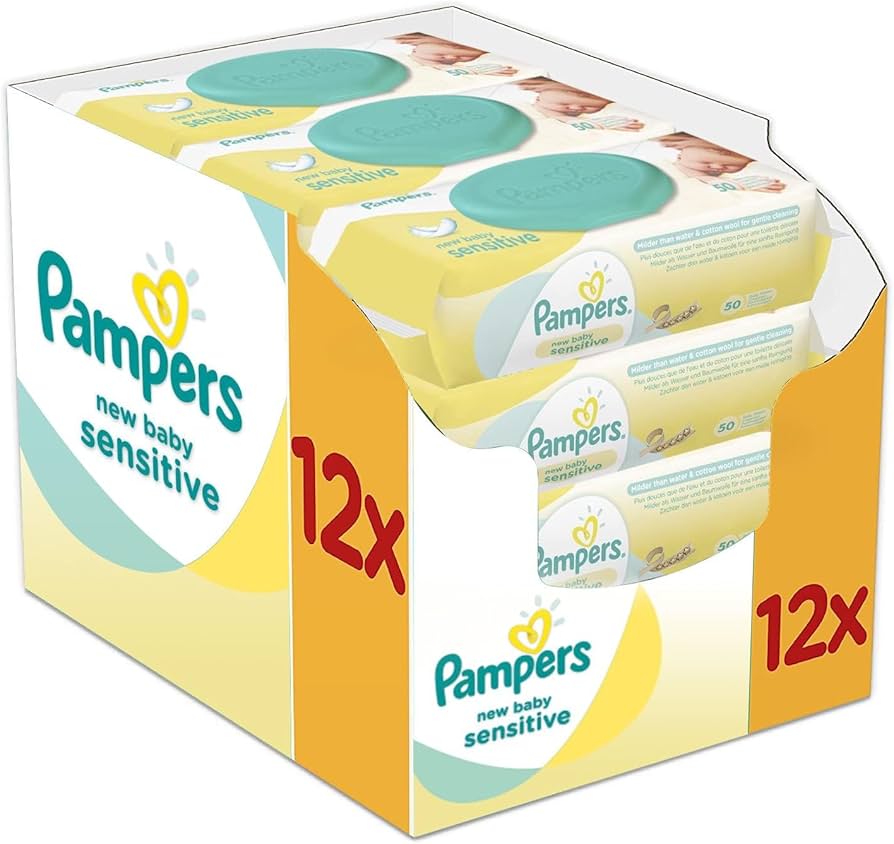 pampers sensitive chusteczki nawilżane 4x56 sztuk