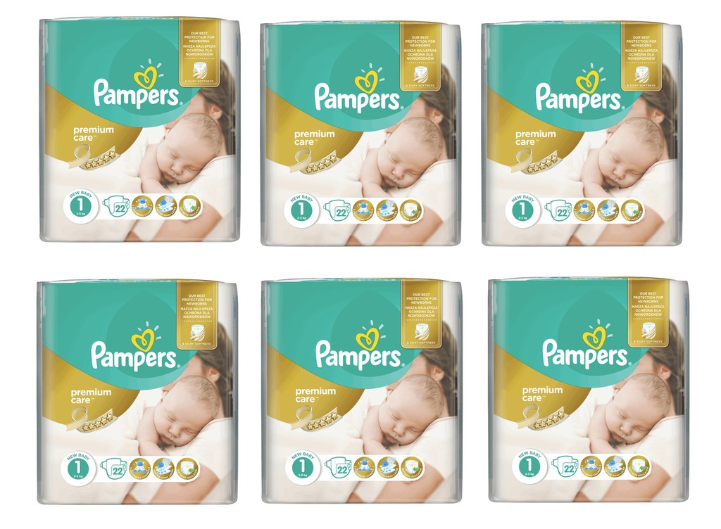 pampers newbaby-dry pieluchy rozmiar 2 mini 3-6kg 66 sztuk