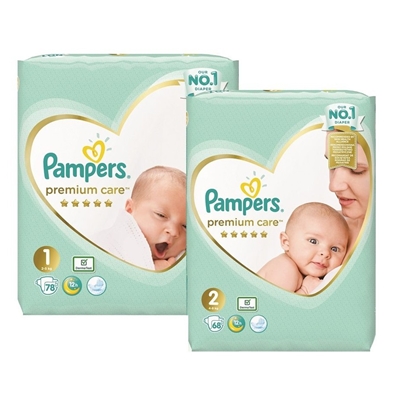 pampers niebiesko-zielone