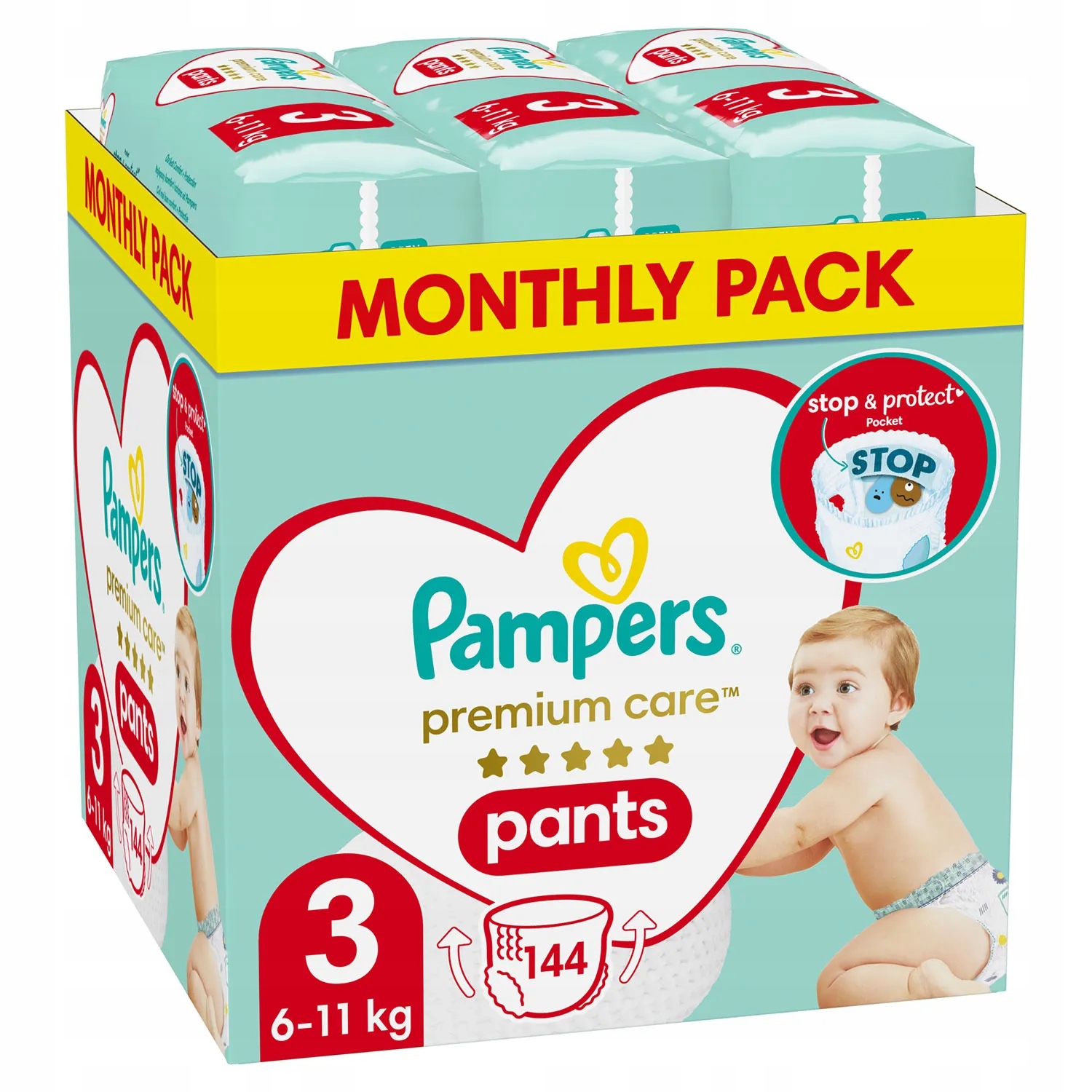 pieluchomajtki pampers 6 mała paczka