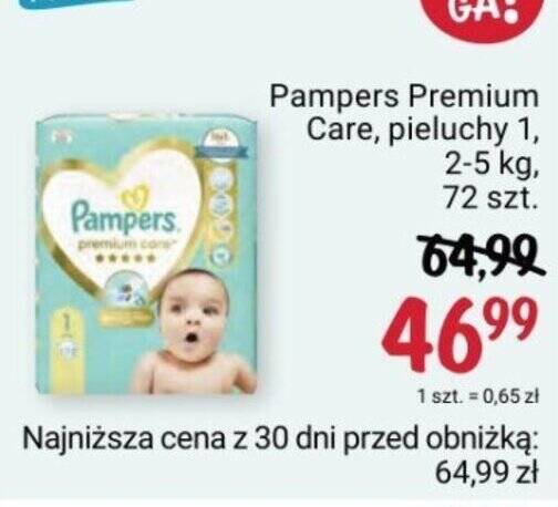 promocje pieluchy pampers 1