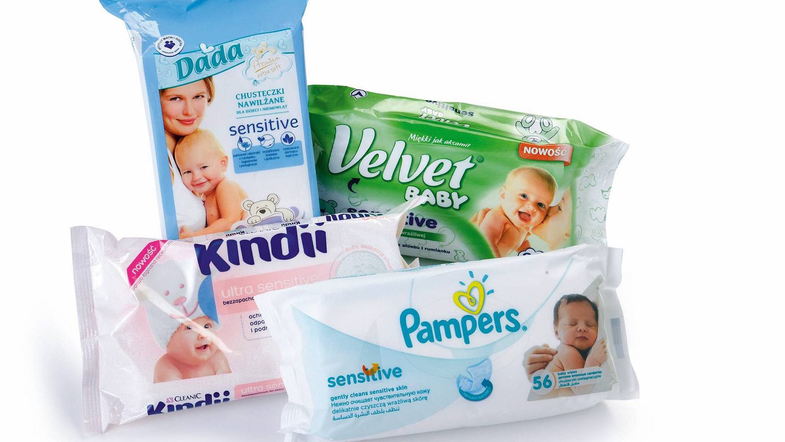 pampers sensitive chusteczki nawilżane 6x56szt