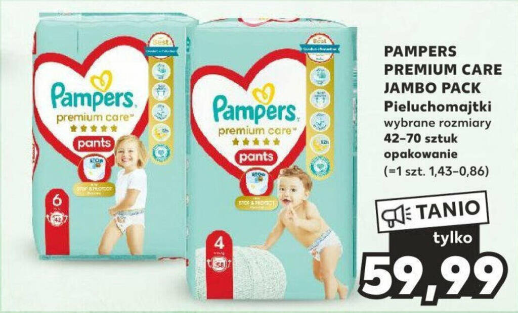 pieluchomajtki pampers 6 19 sztuk