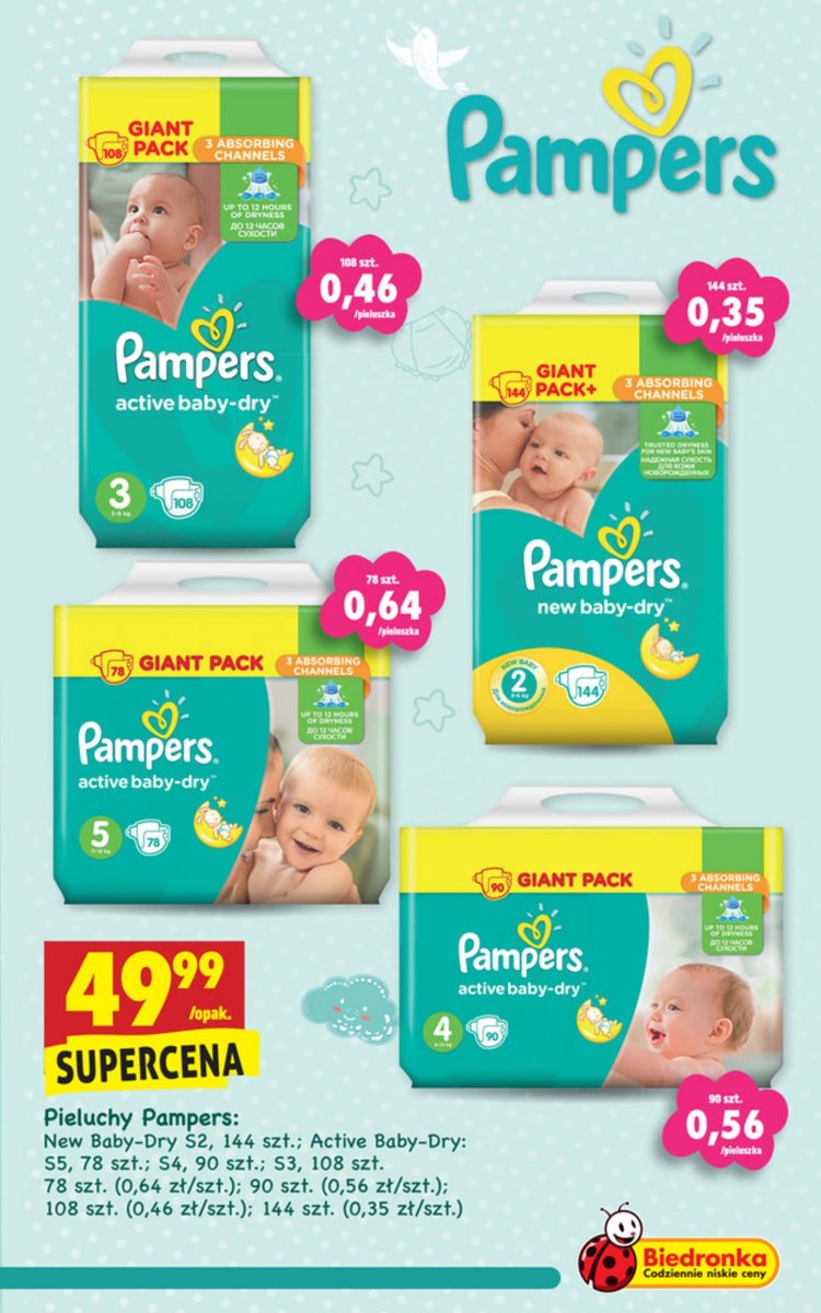 pampers przecena