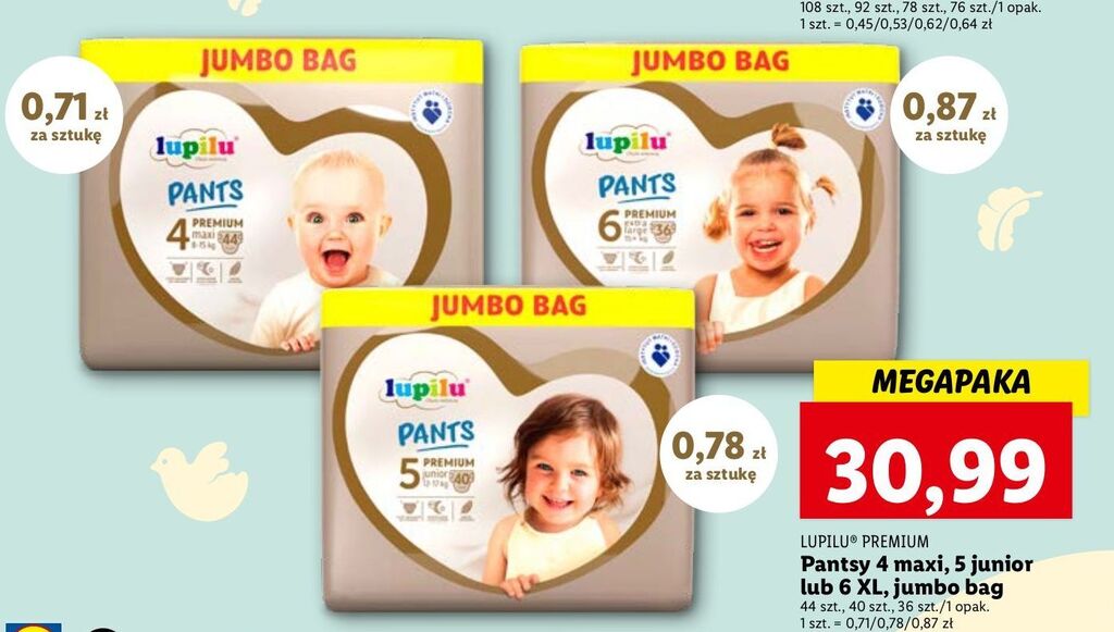 pampers 3 ile sztuk w opakowaniu