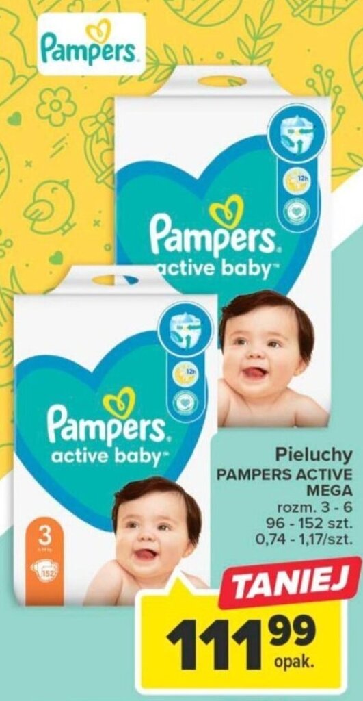 pieluchomajtki pampers 15+ dla 4latka