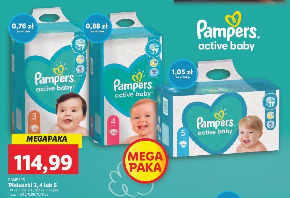 pieluchomajtki pampers 5 active boy