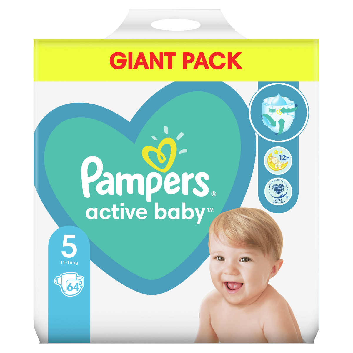 pieluchy pampers active baby-dry 4+ maxi+