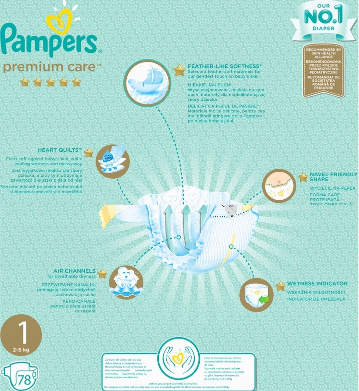 pampers pieluszki premium care 4 104szt ceneo